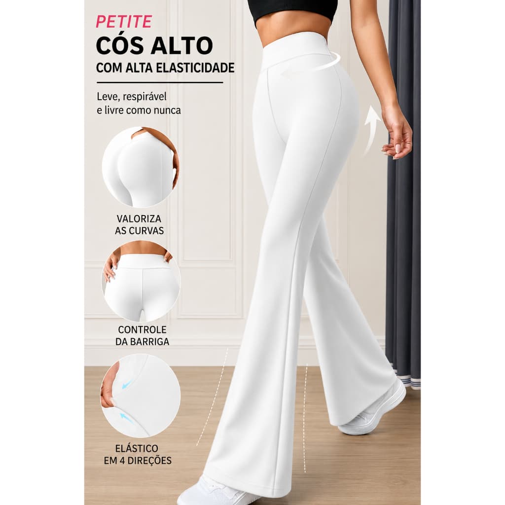 Calça Legging Flare Flanelada Leg Boca De Sino Bailarina Grossa Zero Transparência P M G GG G1 G2 G3