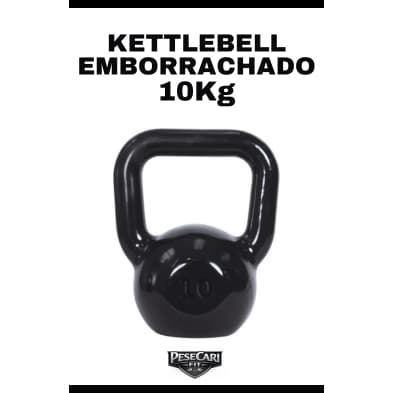 Kettlebell Emborrachado 10Kg – Peso para Academia Treino em Casa e Musculação Cross Fit Funcional