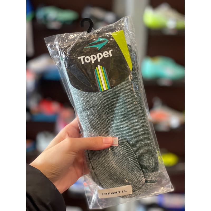 Kit com 5 Pares de Meiões Topper T 31-34 Verde