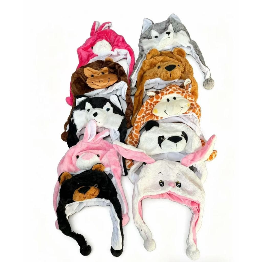 Touca Infantil De Bichos Pelúcia Bichinhos Gorro Animais B -12#.
