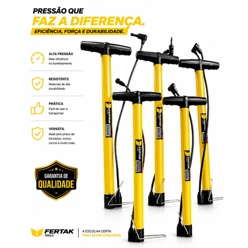 Bomba De Ar Para Encher Pneu De Carro Moto Bike Com 5 Unidades De 50 Cm