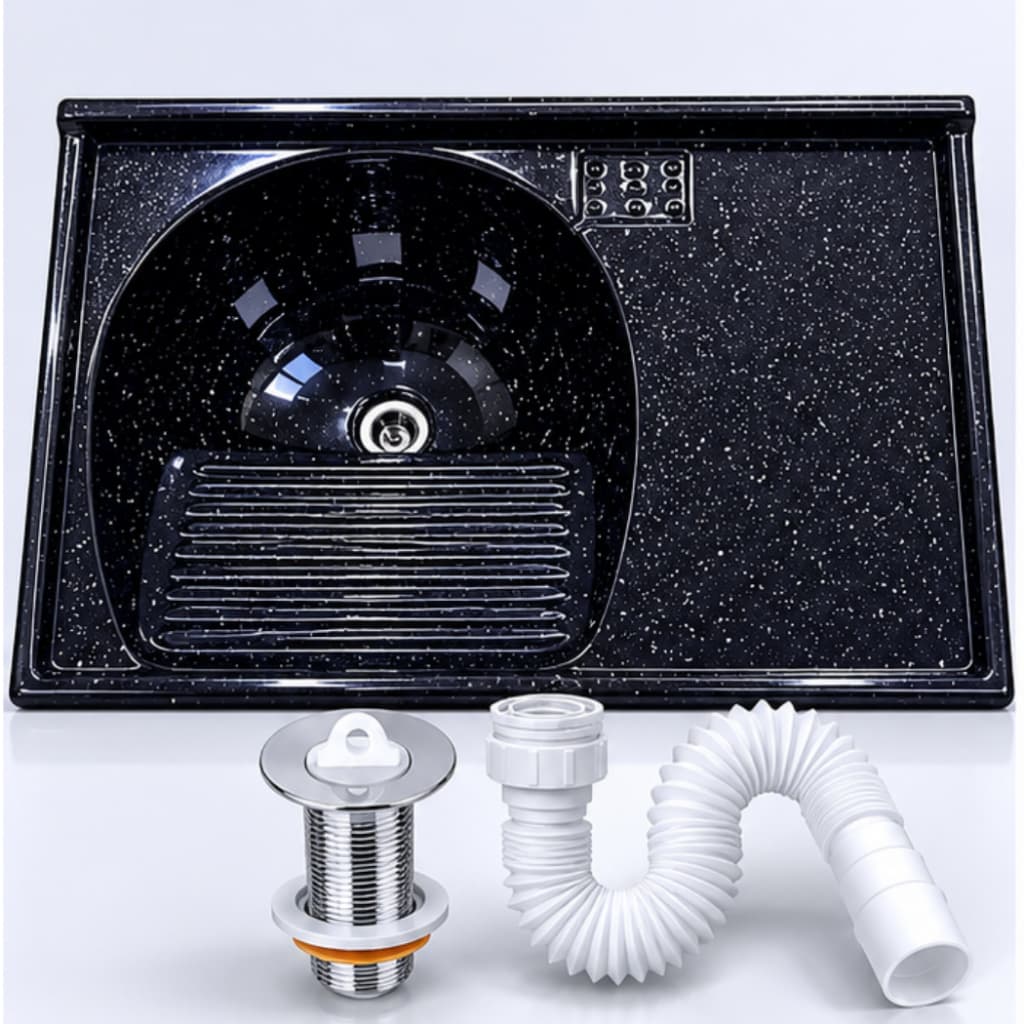 Kit Tanque Sintético Granitado Bancada Lavanderia 79.5x52cm Aj Rorato