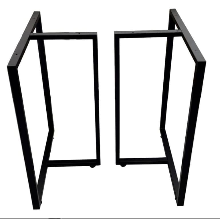 Par de Pés de Mesa Industrial Estilo Moderna 60x75cm - Aço Reforçado e Pintura Eletrostática