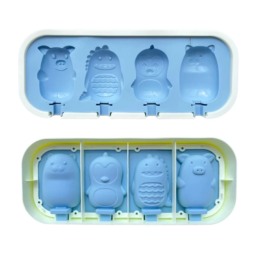 Forma De Sorvete Material Silicone Para Picolé Gelo Gelinho Chocolate Doces Retângulo