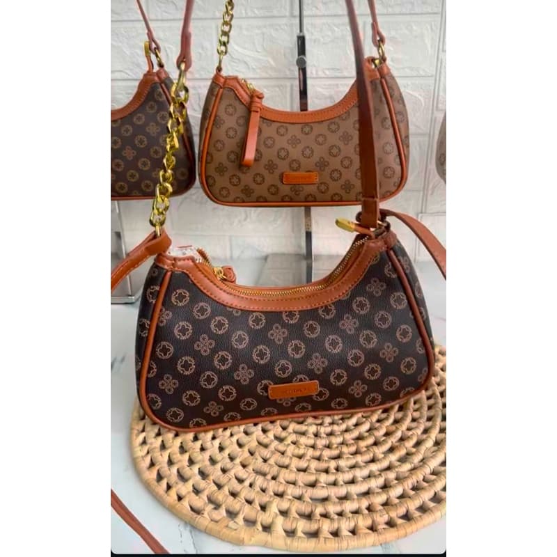 bolsa feminina tranversal meia lua com 2 alcas bolsa na moda