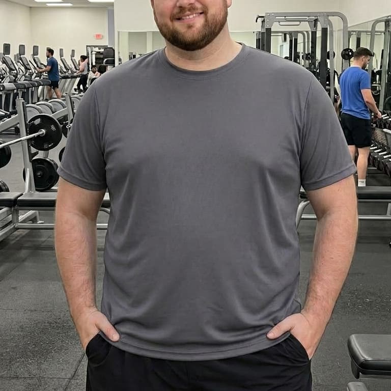 Camiseta Plus Size Manga Curta EsportivaBásica Masculina Dry Fit Premium para Academi