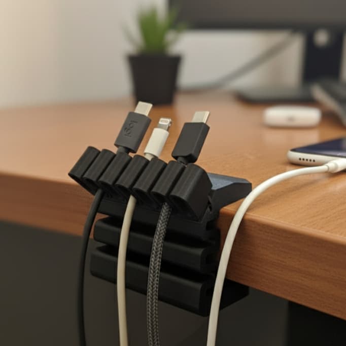 Organizador de Cabos Autoadesivo | Adeus Fios Bagunçados | Ideal para Mesa, Escritório e Casa