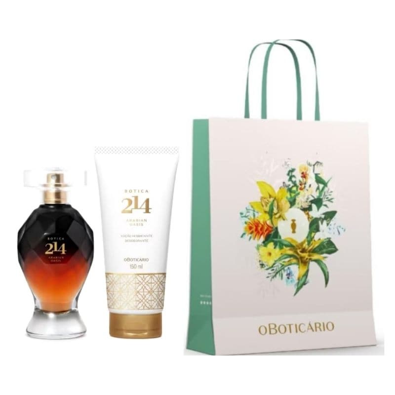 Boticário Botica 214 Arabian Oasis Feminino: Eau De Parfum 75ml, Loção Corporal 150ml