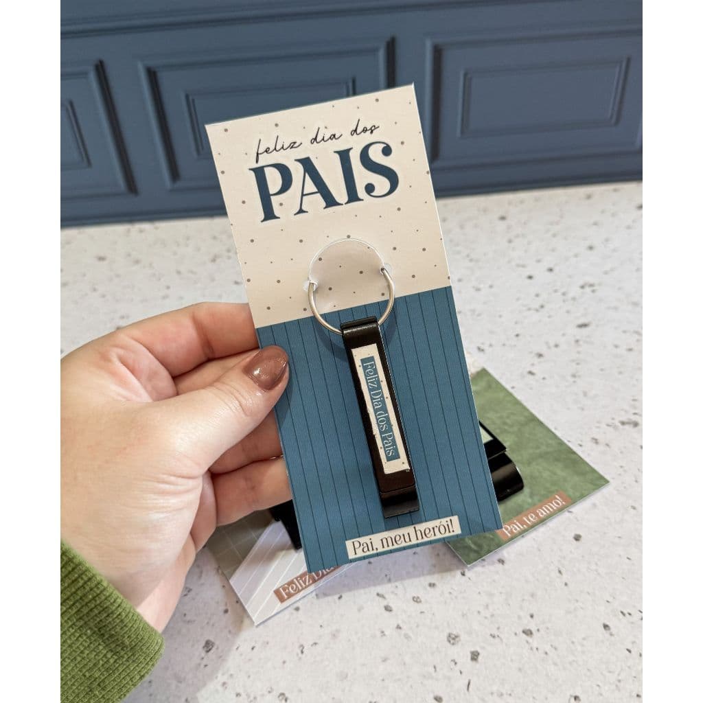 Cartão Personalizados Dia dos Pais com Abridor - Mimo Dia dos Pais