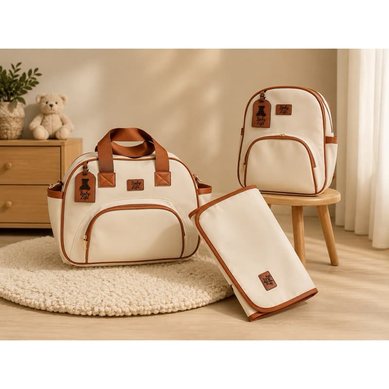 Kit Bolsa Maternidade 3 Peças luxo