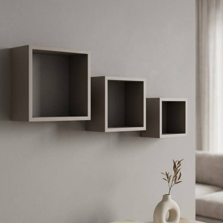 Kit 3 Peças Nicho em MDF Decorativo Organizador Prateleira Suspensa