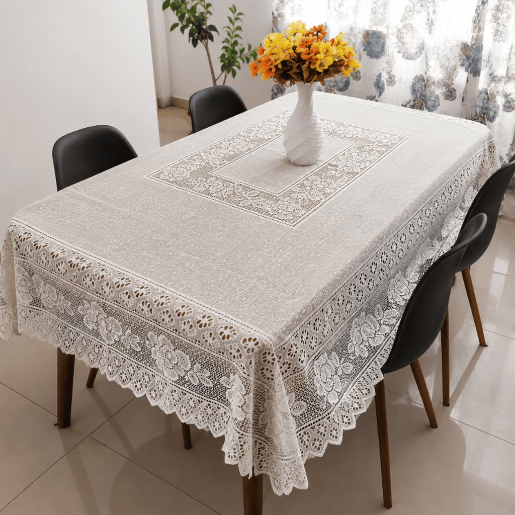 Toalha de Mesa Renda 6 Cadeiras Retangular 2,00x1,68m