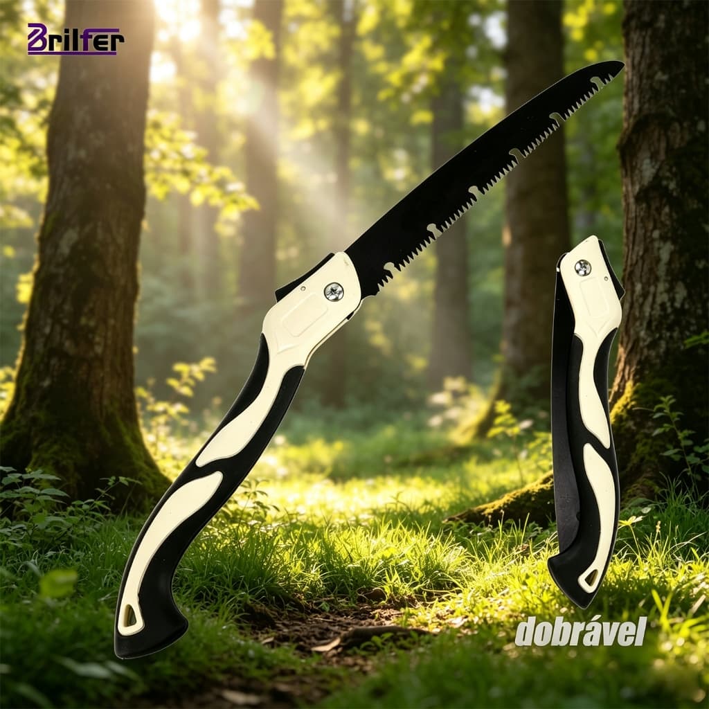 Serra Manual Leve Dobrável Portátil, Ideal para Poda de Árvore e Viagem de Acampamento Externo