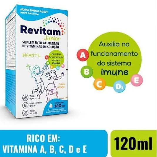 Suplemento Revitam Junior Biolab 120ml Sabor Laranja