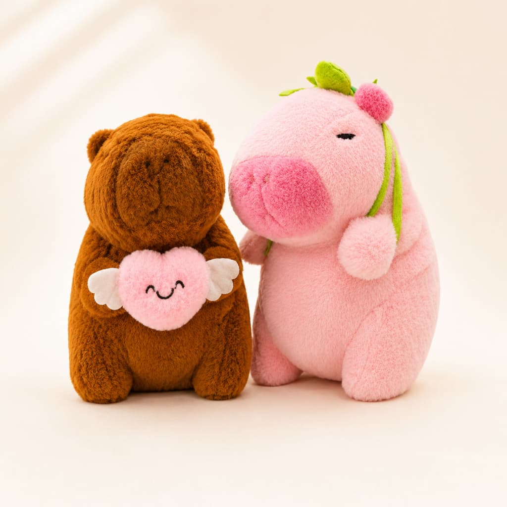 Kit 2 Urso de Pelúcia Capivara Fofinho Infantil