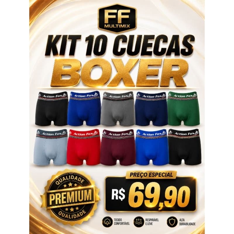 kit com 10 cuecas boxer masculina,sungas,presente dia dos pais,namorados,marido,homens,avô,presentear,promoção,barato.