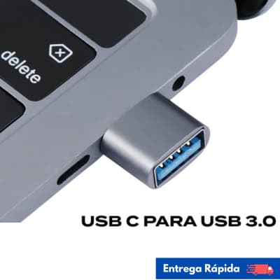 Adaptador OTG Tipo C Para USB 3.0 Conector Celular Pen Drive Mouse Teclado MacBook Tablet Samsung Xiaomi Android Alta Ve