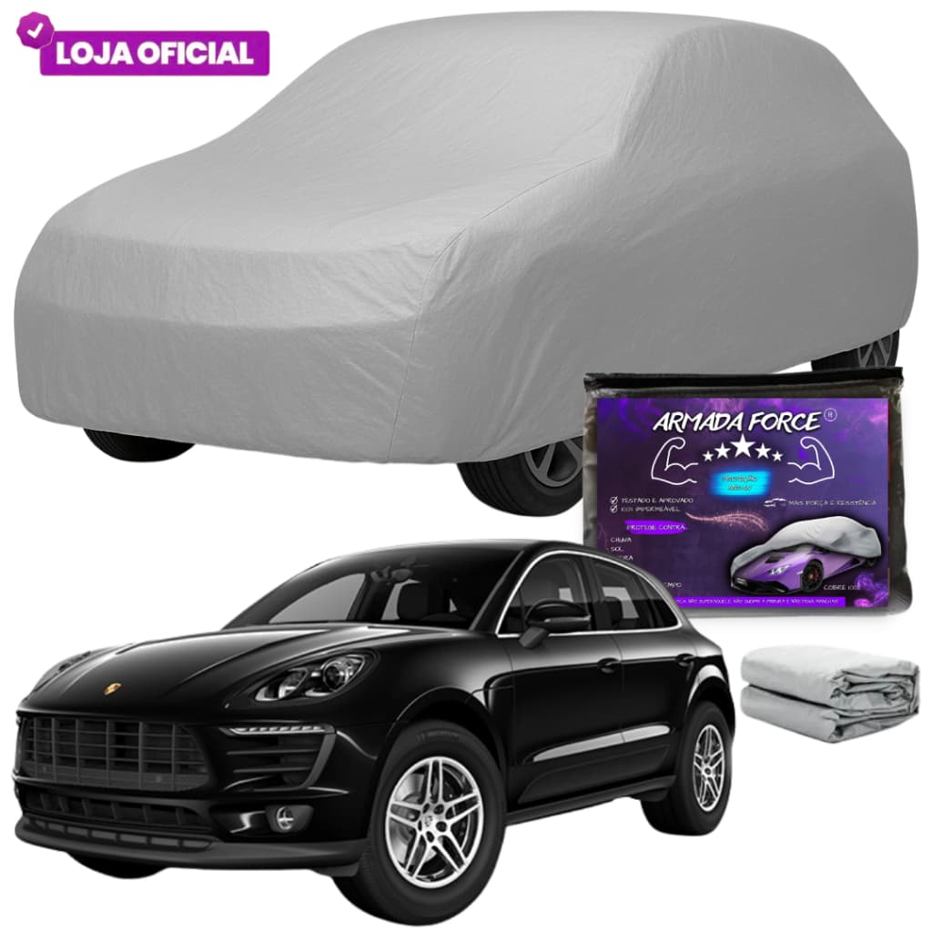 Capa Cobrir Porsche Macan ARMADA FORCE Sem Forro Impermeável 100% Protege Sol Chuva Poeira Anti-UV