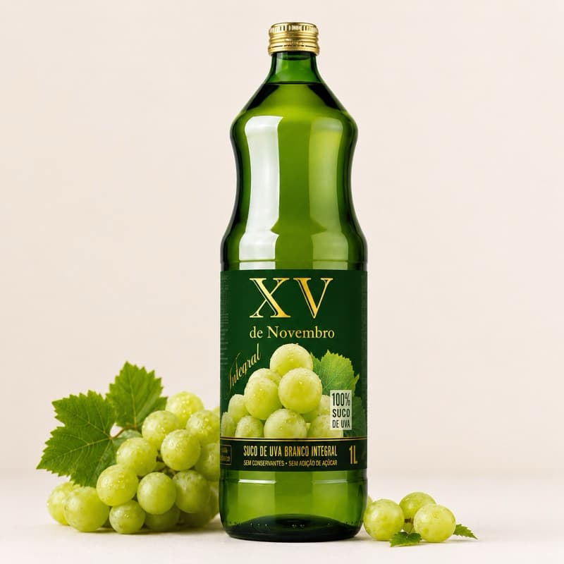 Suco De Uva Branco Integral 1L XV De Novembro Terra do Vinho São Roque