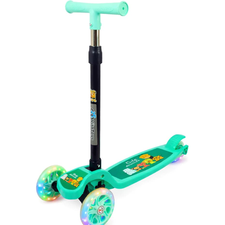 Patinete Infantil 3 Rodas De Led Luz Acende Dobrável Scooter Criança Meninas e Meninos