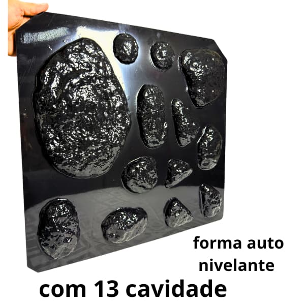Molde Forma Abs 13 Pedras Moledo Gesso Cimento REF ML