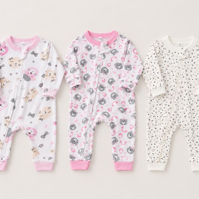 Kit com 2 macacões estampados 100% Algodão menina menino suedine