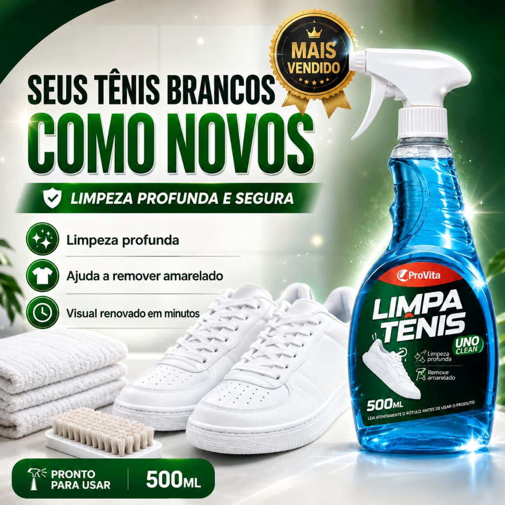 Limpa Tênis Spray Premium Provita Limpeza Profunda 500ml