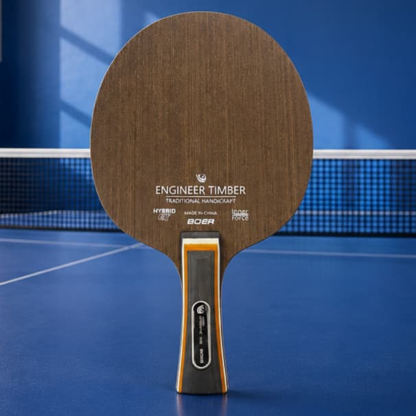 Raquete Profissional Clássica Tênis De Mesa/Ping pong Engineer Timber Boer Cabo longo (FL)