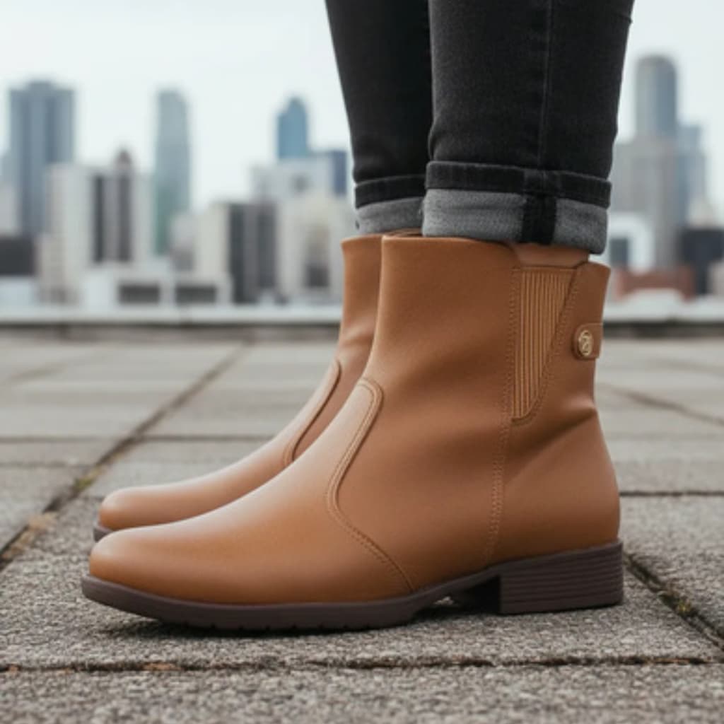 Bota Feminino Piccadilly Original Excelente Qualidade Marrom Uso Dia a Dia Rotina Confortável