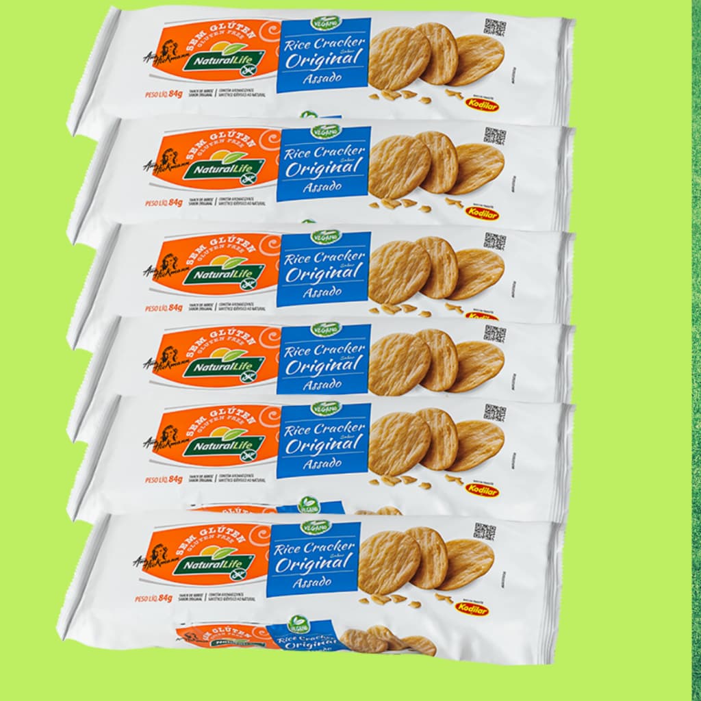 Kit 6 Rice Cracker Sabor Original S/Glúten 84g- Natural Life