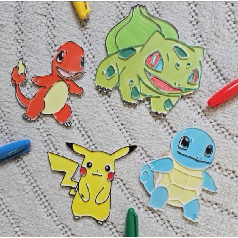 Personagens Pokémon para Colorir - 4 itens
