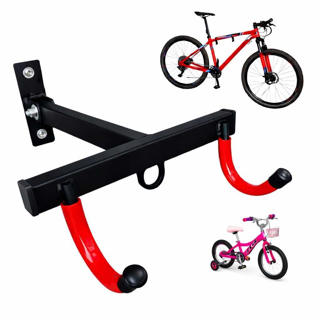 Suporte De Parede Horizontal Universal Para Bike Mtb Speed PretoSuporte De Parede Horizontal Universal Para Bike Mtb Spe