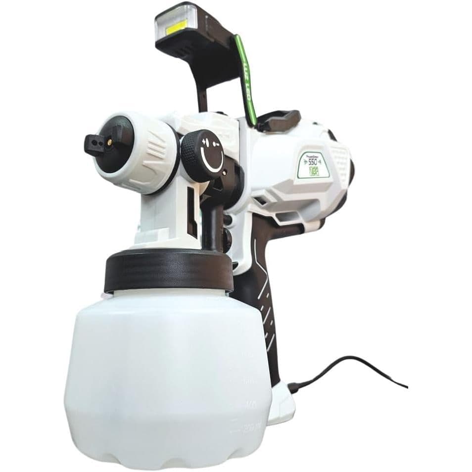 Pistola De Pintura Elétrica 550w Power Spray 550 Nauber Cor Branco/preto - 3 bicos de pulverização