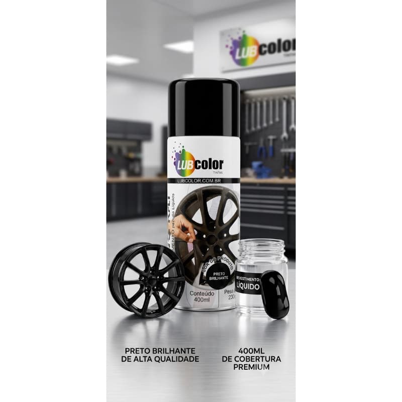 Tinta Spray Envelopamento Líquido Lubcolor 400ml