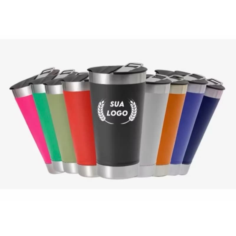 Copo Térmico 473ml com Isolamento Térmico Eficiente em Aço Inoxidável