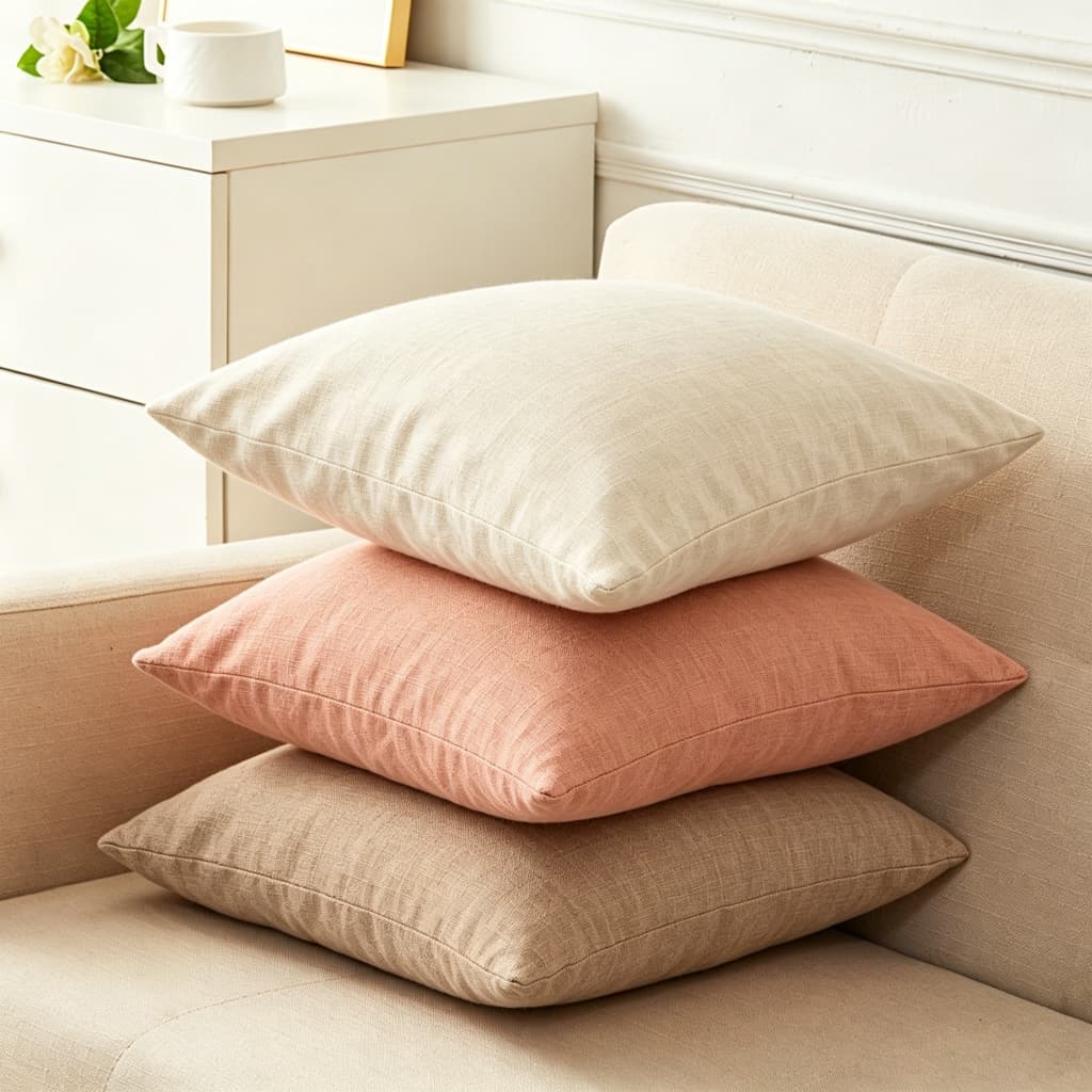 Almofada Decorativa Cheia em Linho 45x45cm Várias Cores Ideal para Sala, Quarto, Sofá