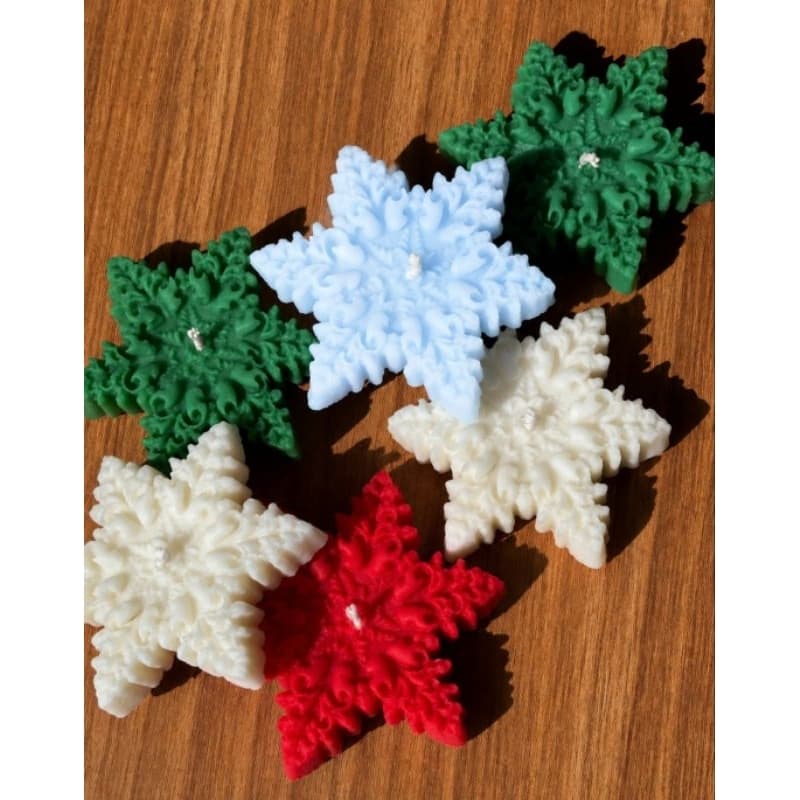 Lembrancinhas kit velas aromáticas flocos de neve❄️temático