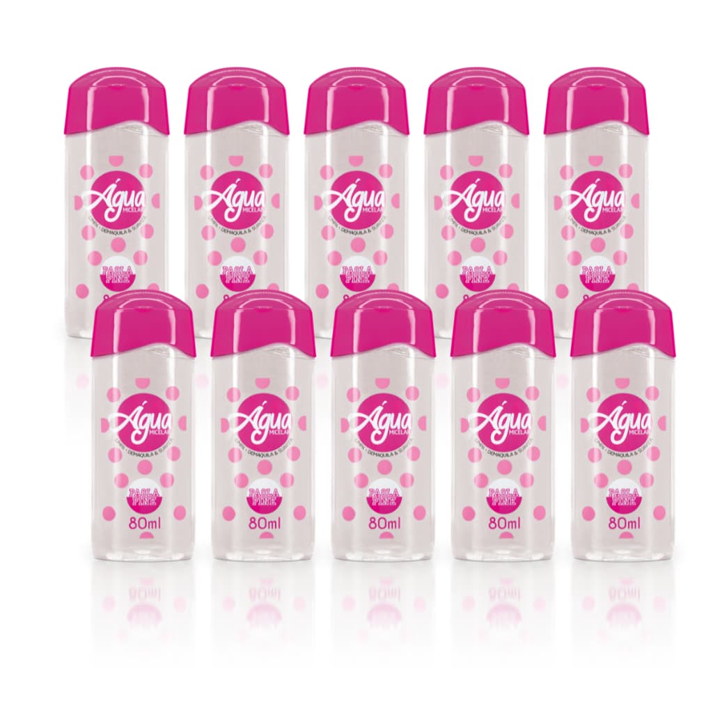 Kit Água Micelar Paola Pink 10 Un - 80ml
