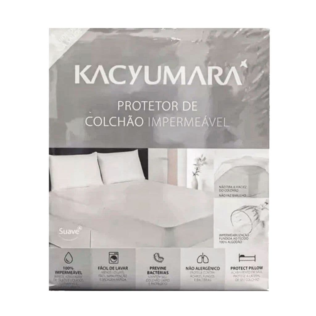 Capa Protetora De Colchão Impermeável Kacyumara 100% Algodão Solteiro Casal Queen King Kacyumara