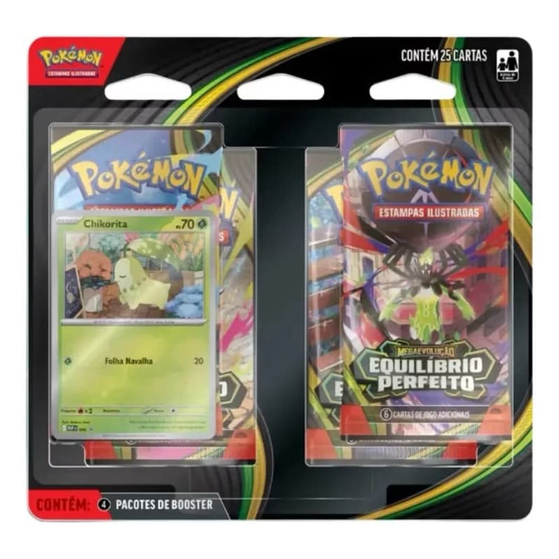 Pokémon Equilibrio perfeito Quádruplo Chikorita 25 cartas