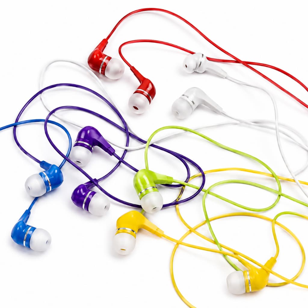 Intra-Auricular Com Fio Vibrante, Som Perfeito e Graves Fortes para Música