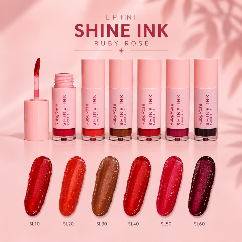Lip Tint Ruby Rose Shine Ink | Efeito Natural e Longa Fixação