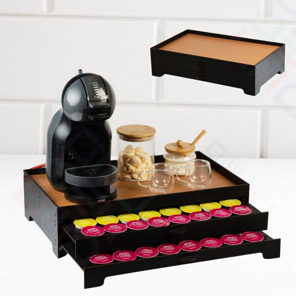 Bandeja Organizadora Porta 80 Cápsulas Para Café Dolce Gusto Nespresso Premium Apoio De Servir Café