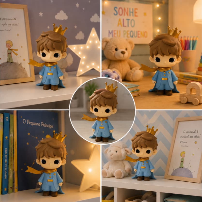 Kit Festa de 20 Unidades Pequeno Príncipe de 3 a 5cm | Lembrancinha de Aniversário | Decoração de Festas Infantis