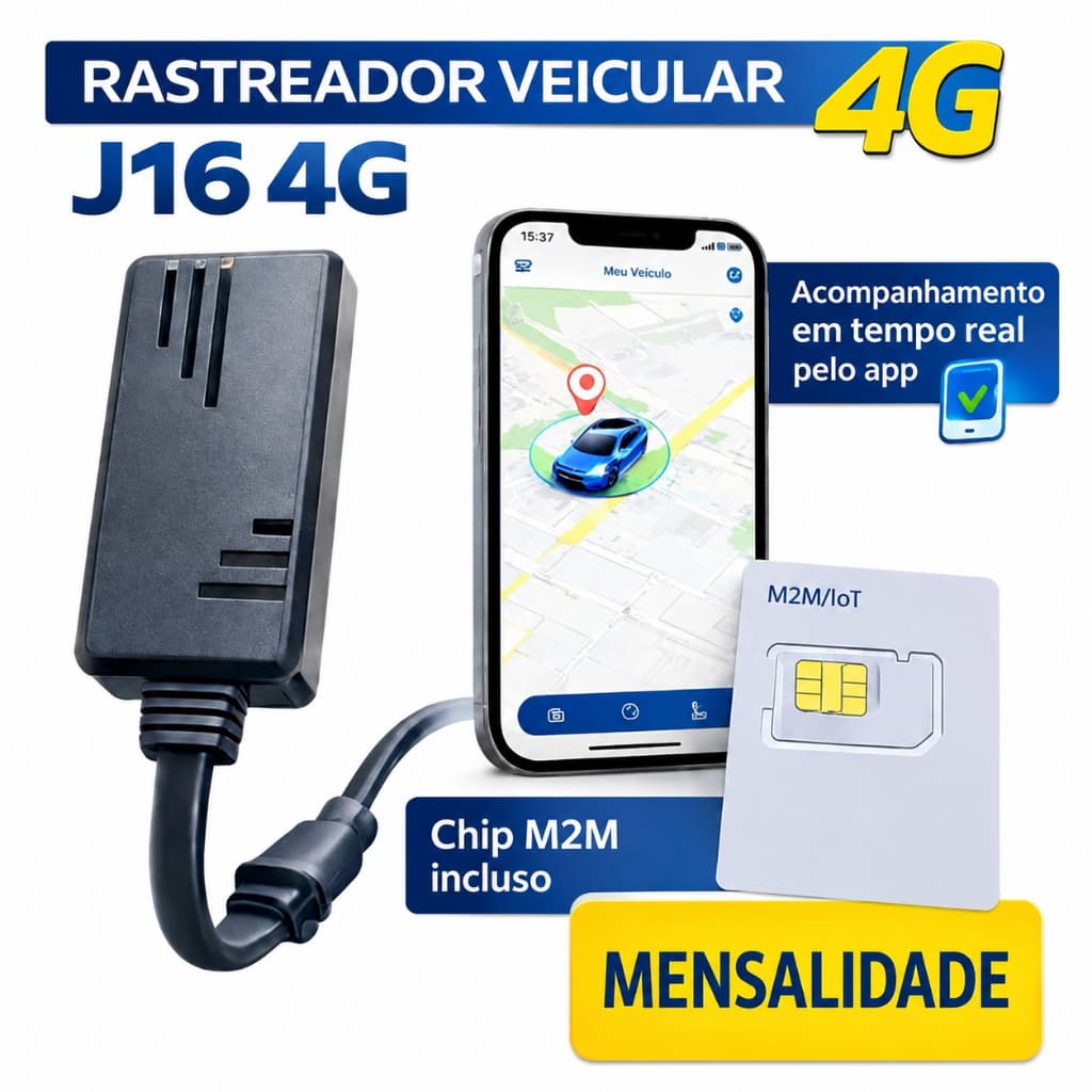 Rastreador Veicular GPS Tempo Real App Carro Moto