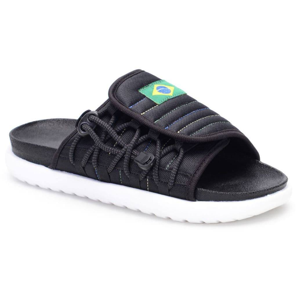 Chinelo Slide Masculino Bandeira do Brasil Casual Conforto