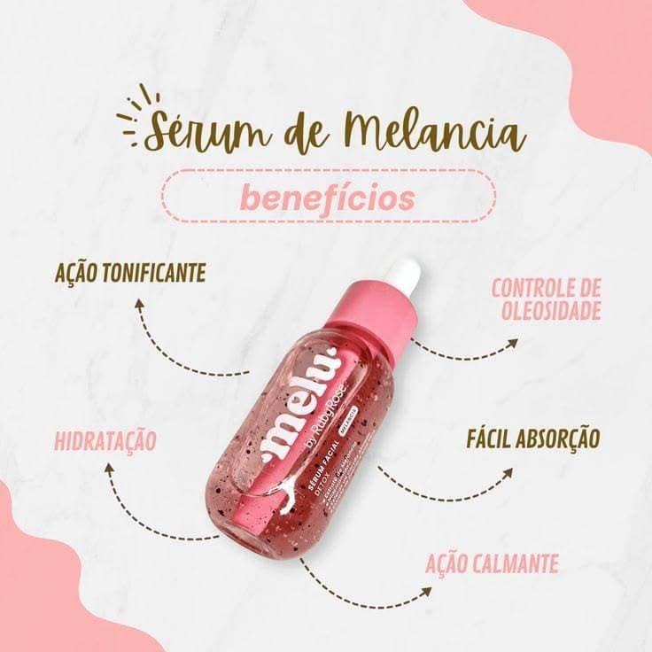 Sérum Facial Detox Melancia Melu By Ruby Rose 30ml