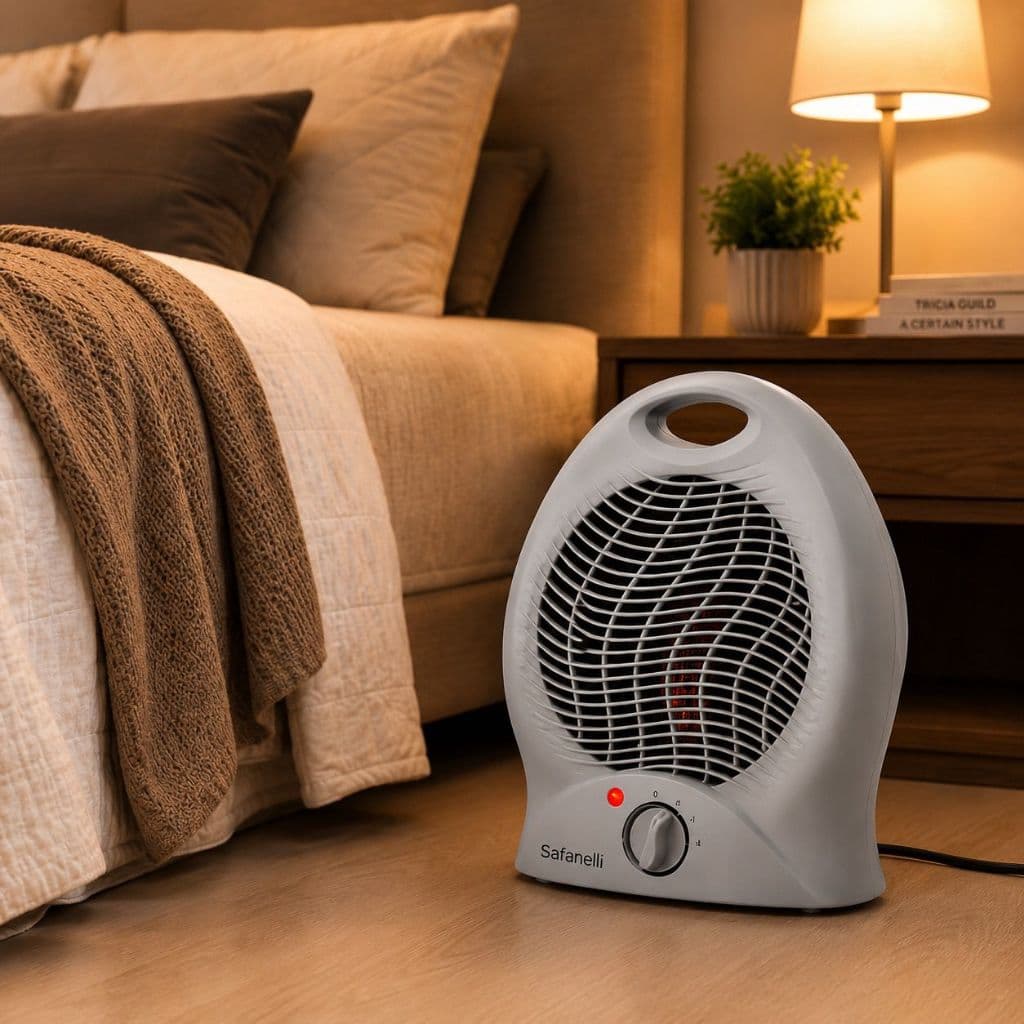 Aquecedor de Ar Elétrico Portátil 127V 1000W ou 220V 2000W Quarto Escritório Casa