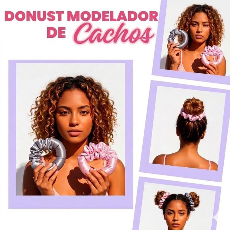 ✨Atacado Donuts Modelador de Cachos de Cetim! + Xuxinha de Brinde adicional - Envio imediato✨