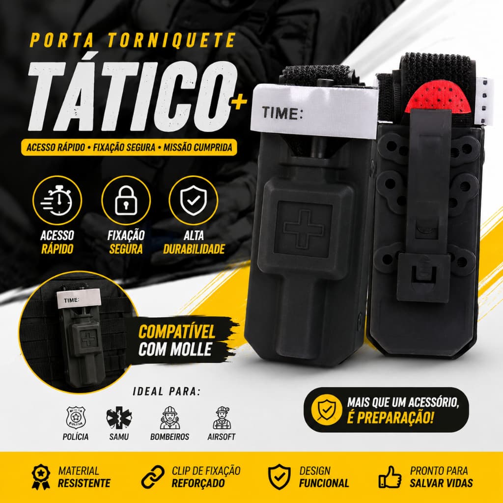 Porta Torniquete Tático Modular Molle Kydex Rígido Aph Ifak